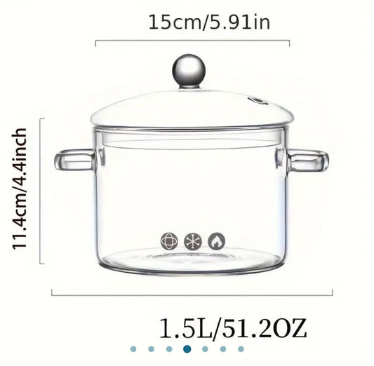 Olla De Vidrio Transparente